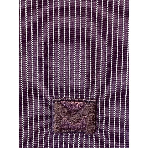 MICHAEL KORS Men's Long Sleeve Button Down‎ Purple Stripes Shirt Size L - Picture 7 of 10